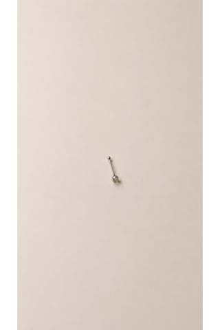 925 Ayar Gümüş Unisex Burun Piercing Hızma Zirkon Taşlı Minimal Nose Stud Günlük Kullanım Gri