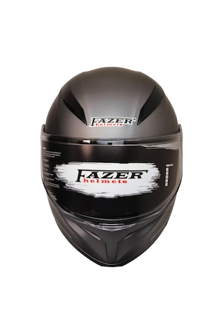 Fazer Motosiklet Çene Açılır Kask Güneş Vizörü Motor Kaskı Mat Titanium Gri