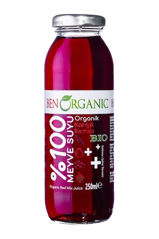 Benorganic %100 Organik Karışık Kırmızı Meyve Suyu 250 ML