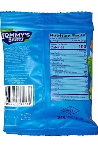 Tommy's Bears Candy Break Mixed Fruit Jelibon 128 G