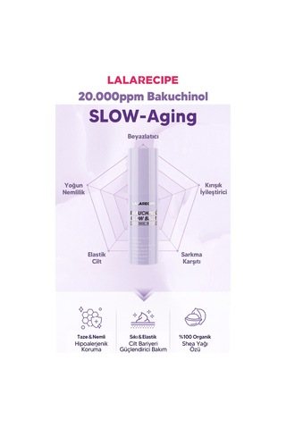 Lalarecipe ve Nemlendirici Stick Balm LALARECIPE Bakuchinol Glow Multi Balm