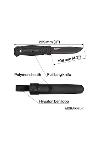 Morakniv Garberg Blackblade With Polymer Sheath (C) Mora Kamp Bıçak Siyah
