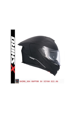 Shiro Fullfacc Raptor M.C Motosiklet Kaskı Kapalı Siyah