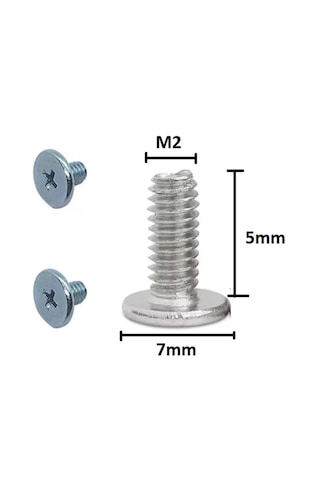 Yate10 50x Paslanmaz M2 Sata Vidası M2x5x7