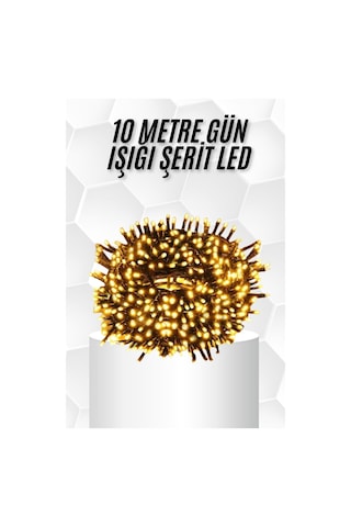 10 Metre Led Işık Gün Işığı Her Ortama Uygun Ampüllü