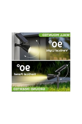 Güneş Enerjili Rgb Spot Bahçe Aydınlatması - 18 Led 10 Parça Siyah