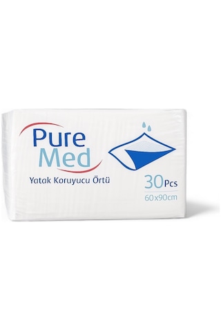 Puremed Yatak Koruyucu Örtü 60x90 Cm Tek Kullanımlık Sıvı Geçirmez Hasta Altı Örtüsü