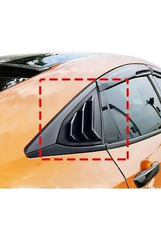 Hyundai Elantra Kelebek Cam Kaplama Vizörü Parlak Siyah 2021