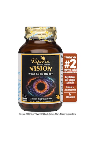 Kiperin Vision Göz & Net Görüş Çinko, Selenyum, Astaksantin, Lutein, Safran.. 30 Günlük