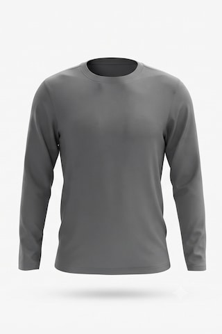 Kiagu Erkek Çocuk Uzun Kollu Basic Düz Tişört %100 Pamuk Bisiklet Yaka T-shirt 2-13 Yaş Antrasit