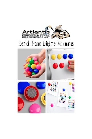 Renkli Pano Düğme Mıknatısı 20 Li 1 Paket Manyetik Yuvarlak Mıknatıs Buzdolabı Renkli Plastik Kaplı Dekarasyon Hobi Etkinlik