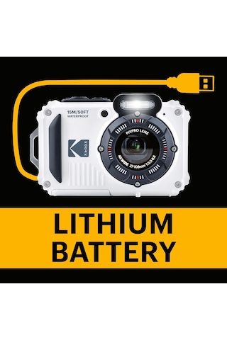 Kodak Pıxpro Wpz2 16 Mp Dijital Fotoğraf Makinesi 15 M Su Geçirmez, 4x Optik Zoom, Wi-fi, 1080p Full Hd Video İthalatçı Garantili