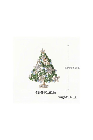 Kadınlar Kızlar İçin Noel Broş Pinleri Takı Avusturya Kristali Muhteşem Kış Dilek Ağacı Noel Süslemeleri İçin Küçük Yıldız Broşu Çok Renkli