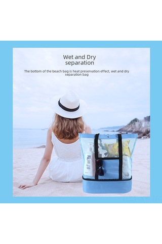 Shineyee Mavi Dışarıda Kullanıma Uygun Çiftlik Çanta: Isı Yalıtımı Sağlar, Buzluk Ve Ağızlı Plaj Çantası Fonksiyonları İle Çok Amaçlı Tasarım Mavi
