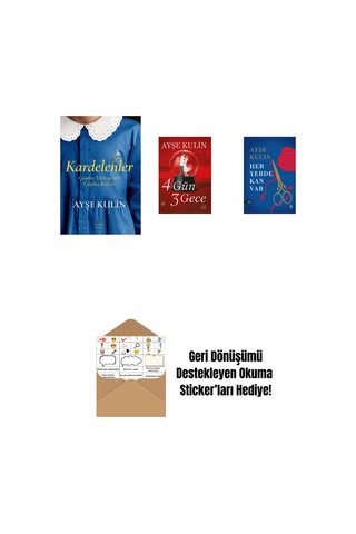 Kardelenler + 4 Gün 3 Gece + Her Yerde Kan Var Ciltli + Okuma Sticker'ları