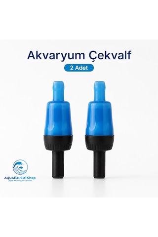 Akvaryum Çekvalf - Hava Motoru Çekvalf - 2 Adet - Mavi Siyah