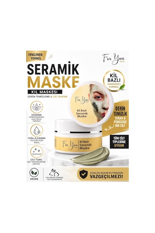 Gözenek Sıkılaştırıcı, Akne-sivilce Karşıtı, Cilt Sıkılaştırıcı, Seramik Kil Maskesi 100 Ml