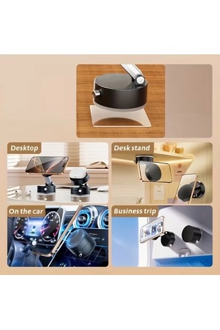 Vexor Mıknatıslı Katlanabilir Telefon Tutucu - Torpido Ve Cam Uyumlu