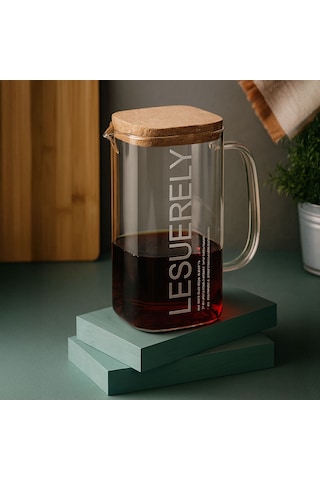 Arow Lake Mantar Kapaklı Cam Sürahi 1.5 Litre