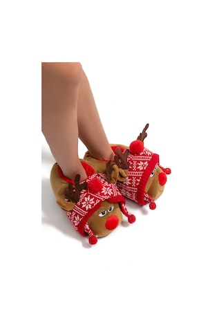 Anna Kadın Hayvanlı Panduf Kahverengi 36/41 Kahve