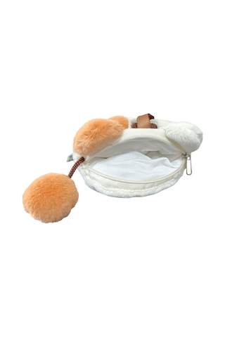 Selay Kedi Peluş Cüzdan 13 Cm Ekru 4673