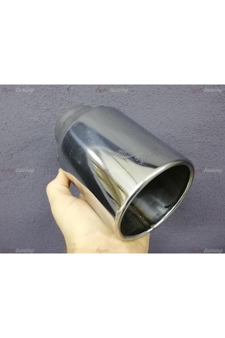 Tek Çıkışlı 100mm Egzoz Ucu Yuvarlak Düz