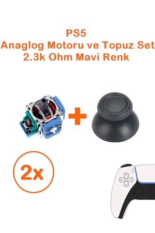 2 Adet Ps5 Analog Motoru Ve Başlık Topuz Set