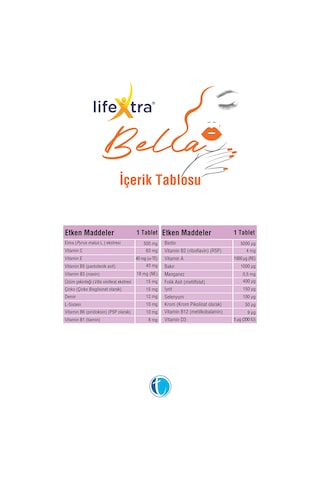 Lifextra Bella Takviye Edici Gıda 30 Tablet