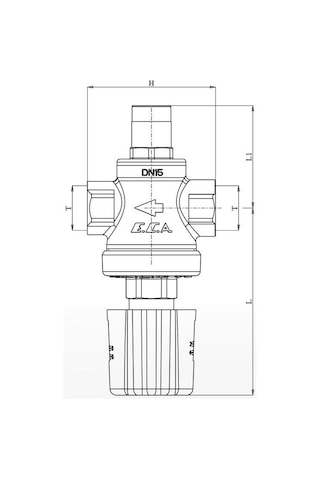 Eca 3/4" Su Basınç Düşürücü Valf Volan Ayarlı İç Vida X İç Vida 602111096 -