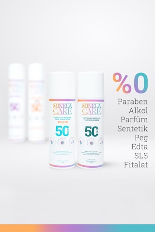 Minela Care Mineral Filtreli Organik Kırışık Karşıtı + Renkli Güneş Koruyucu Seti Pa++++
