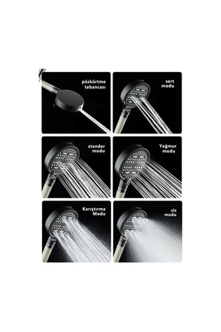 Multi 6 Fonksiyonlu Spa Etkili Filtreli Duş Başlığı Yüksek Basınçlı Su Tasarruflu Klor Ve Kireç Önleyici El Duşu, Handshower Çağdaş Diğer