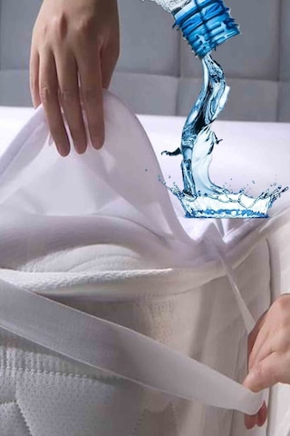 Altın Karma Sıvı Geçirmez 160x200 Cm Çift Kişilik Micro Alez Beyaz