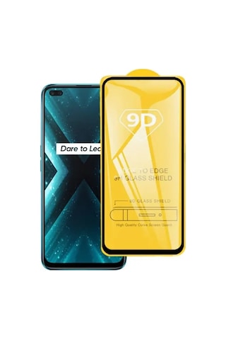 Ally Oppo Realme 6 Pro 9d Full Glue Tempered Cam Ekran Koruyucu-