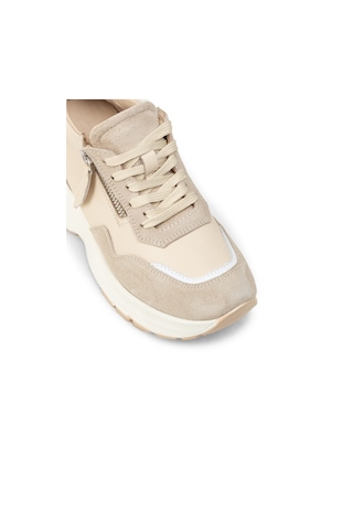Deery Kadın Hakiki Süet Bej Dolgu Topuk Sneaker - M9147zbejc01