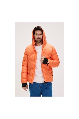 Bad Bear Axel Turuncu Erkek Kapüşonlu Mont Siyah