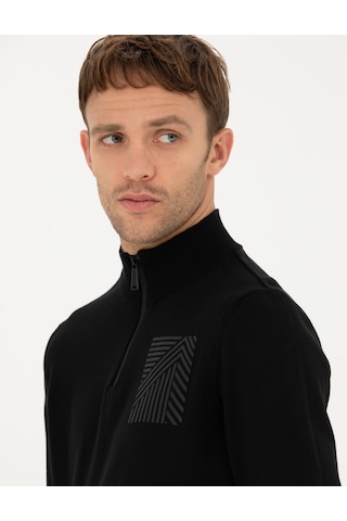 Pierre Cardin Erkek Siyah Triko Kazak 50279431-vr046 Siyah
