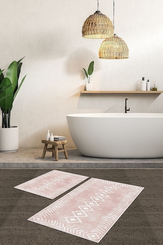 West Home Dijital Baskı Yıkanabilir Kaymaz Taban Salon Halısı Mutfak Halısı Yolluk Ve Banyo Paspası Wh 375 Rose