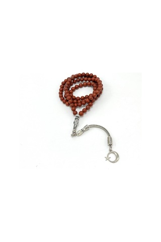 Yıldız Doğal Taş Kırmızı Jasper 6mm 99luk Doğal Taş Tesbih
