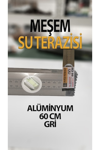 Gri Mıknatıslı Su Terazisi 60 Cm