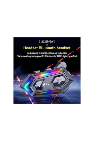 Vothoon Y20 Motor Kurye Kask Kulaklık Rgb Modlu Bluetooth Motosiklet Kulaklık 5.3 Bluetooth Interkom