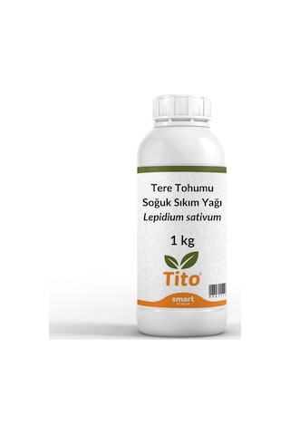 Tito Tere Tohumu Soğuk Sıkım Yağı Lepidium Sativum 1 KG