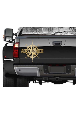 Pusula Ve Adventure Sticker - Araba Oto Karavan Motosiklet Cam Sticker - 00052 40X39 Cm