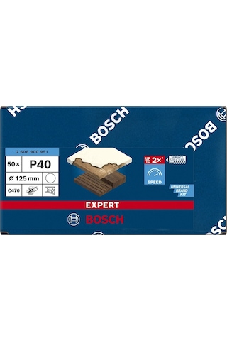 Bosch Exp C470 Zımpara Kağıdı 125 Mm 40 Kum 50 Li