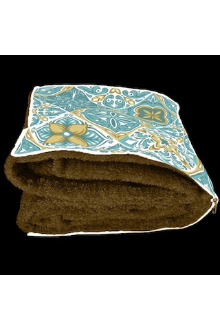 Modern Desenli Opsiyonel Battaniyeli Hediye Yastık 38x38cm Hediye Paketi-Hediye Paketi