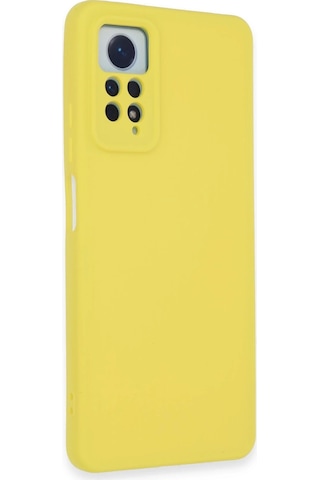 Newface Xiaomi Redmi Note 12 Pro 4g Kılıf Nano İçi Kadife Silikon Semeglbl - 93 - Sarı