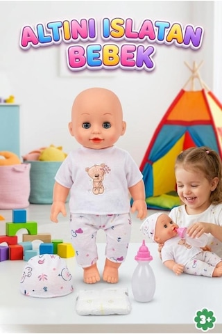 Altını Islatan Bebek Türkçe Konuşan Eğitici Kolları Kafası Ve Bacakları Et Şapkalı Oyuncak Bebek