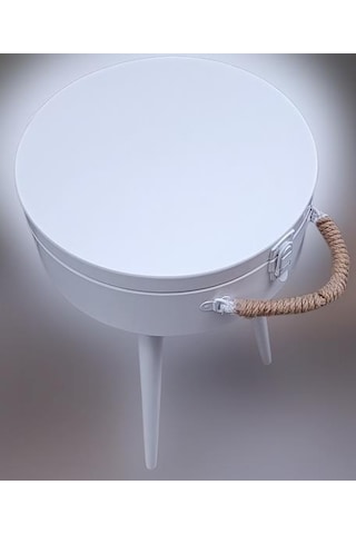 1448bng90265hobi Adn Dekoratif Bavul Sehpa Ahşap Mdf Cnc Kesim Beyaz Lake Boya Model El Yapım