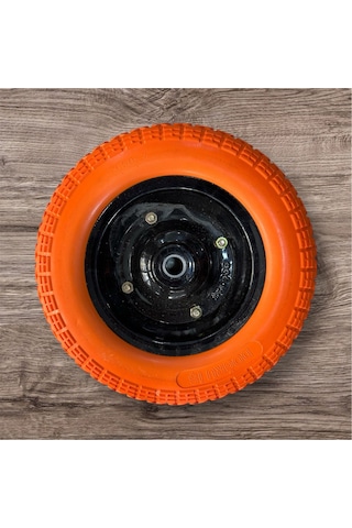Zargana Doğru İş El Araba Tekeri Patlamaz Rulmanlı Pu 350x70mm