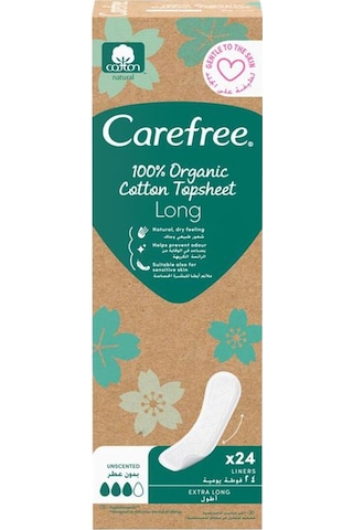 Organic Cotton Topsheet Uzun Günlük Ped 24'lü Paket