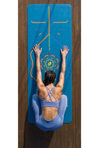 Xtr Fitness Profesyonel Kauçuk Yüzey Kaydırmaz Yoga Matı 5 MM Mavi Çok Renkli